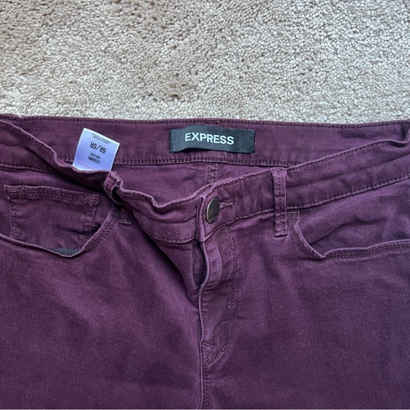 Burgundy mid rise leggings - Picture 2 of 4